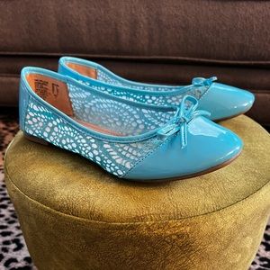 American Eagle Robins Egg Blue Flats, Size 5